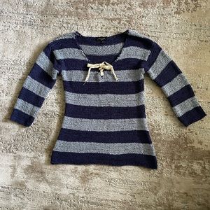 Spenser Knits woven sweater top. Boaters known sweater